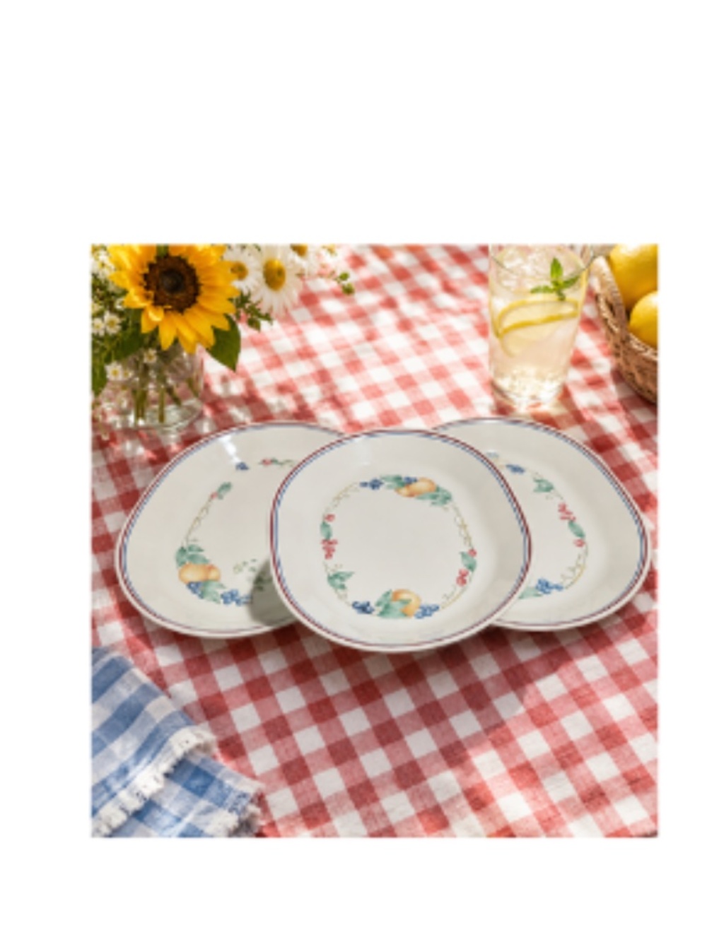 Corelle Abundance Three Oval Serving Platters  12" x 10” Retired